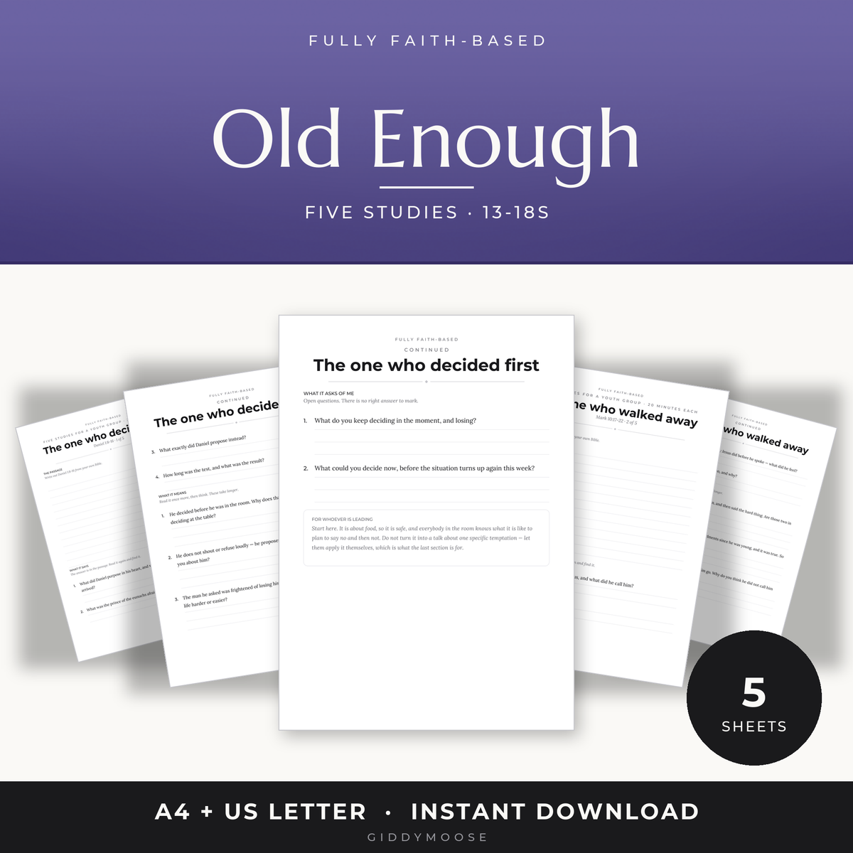 Youth Group Bible Study Printable