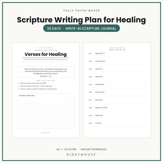 Scripture Writing Plan for Healing