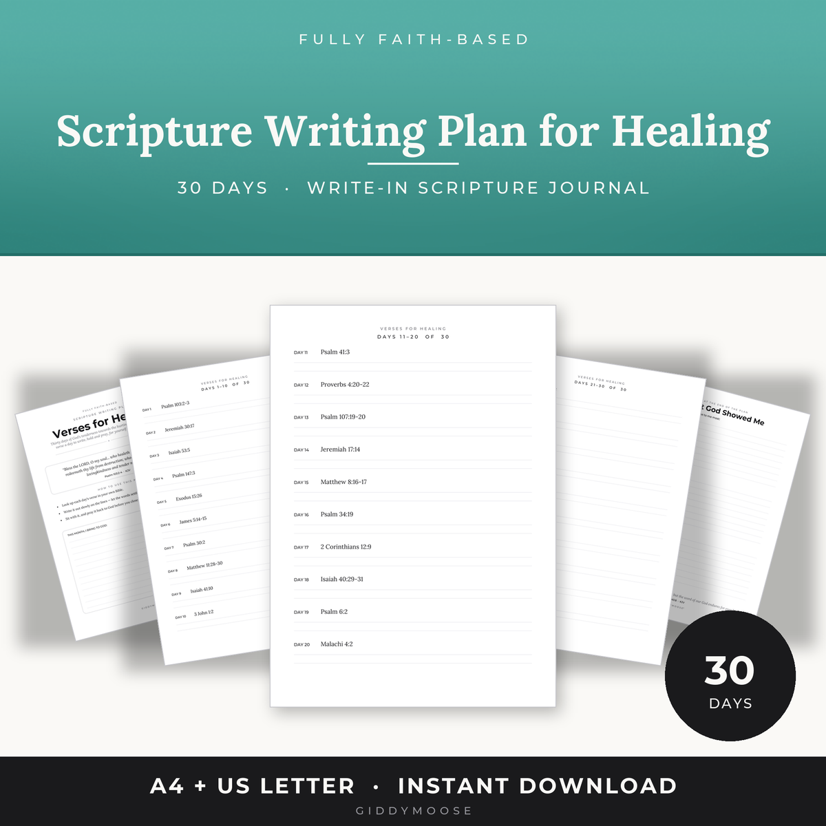 Scripture Writing Plan for Healing