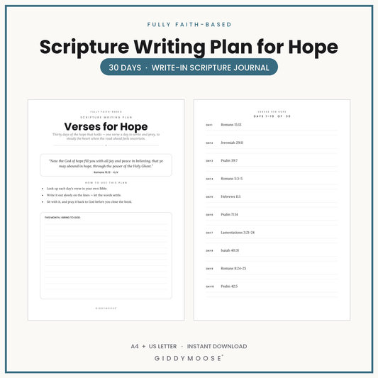 Scripture Writing Plan for Hope