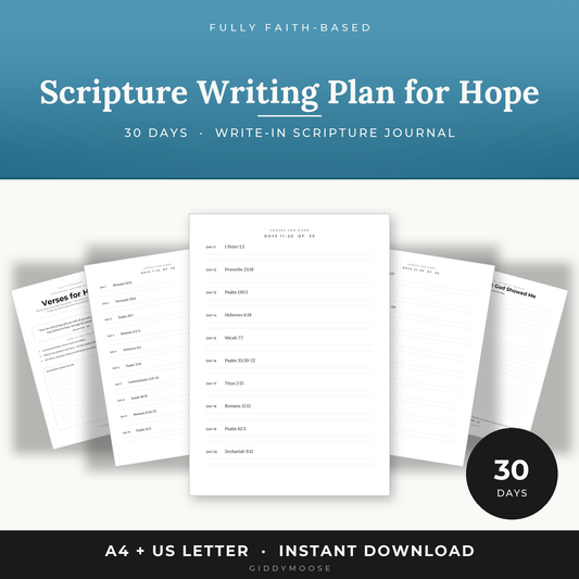 Scripture Writing Plan for Hope