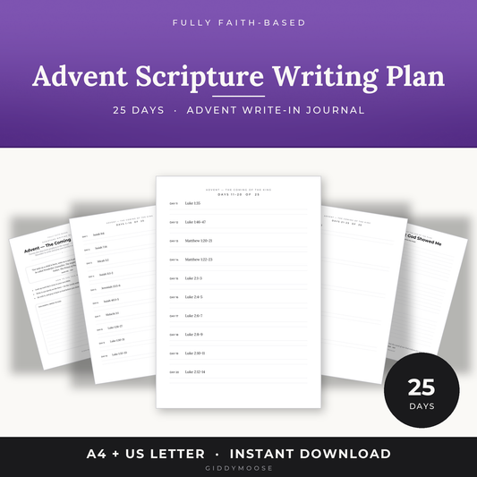 Advent Scripture Writing Plan