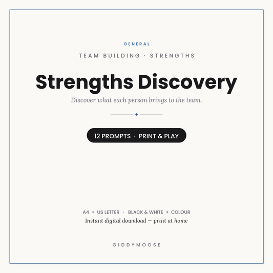 Team Building Strengths Discovery Printable