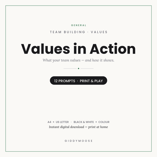 Team Building Values Activity Printable