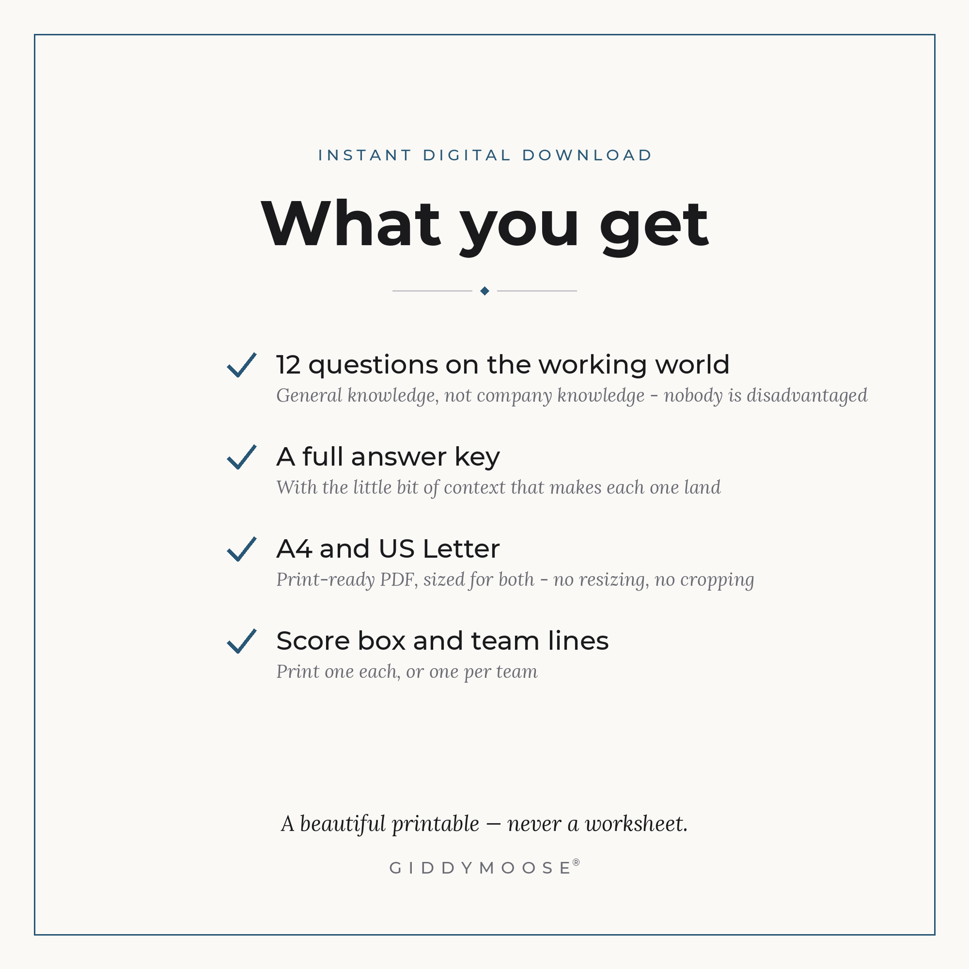Office Life Trivia Printable — image 2