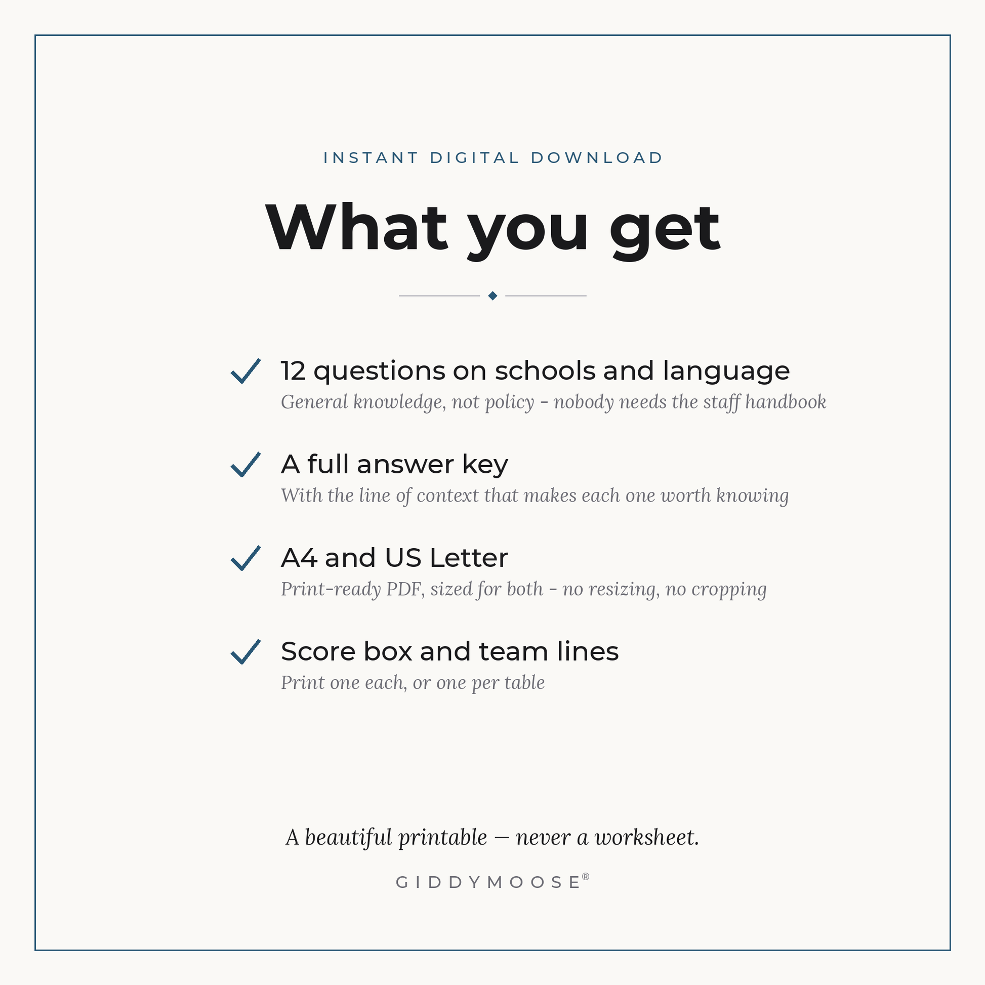 Staff Room Trivia Printable — image 2