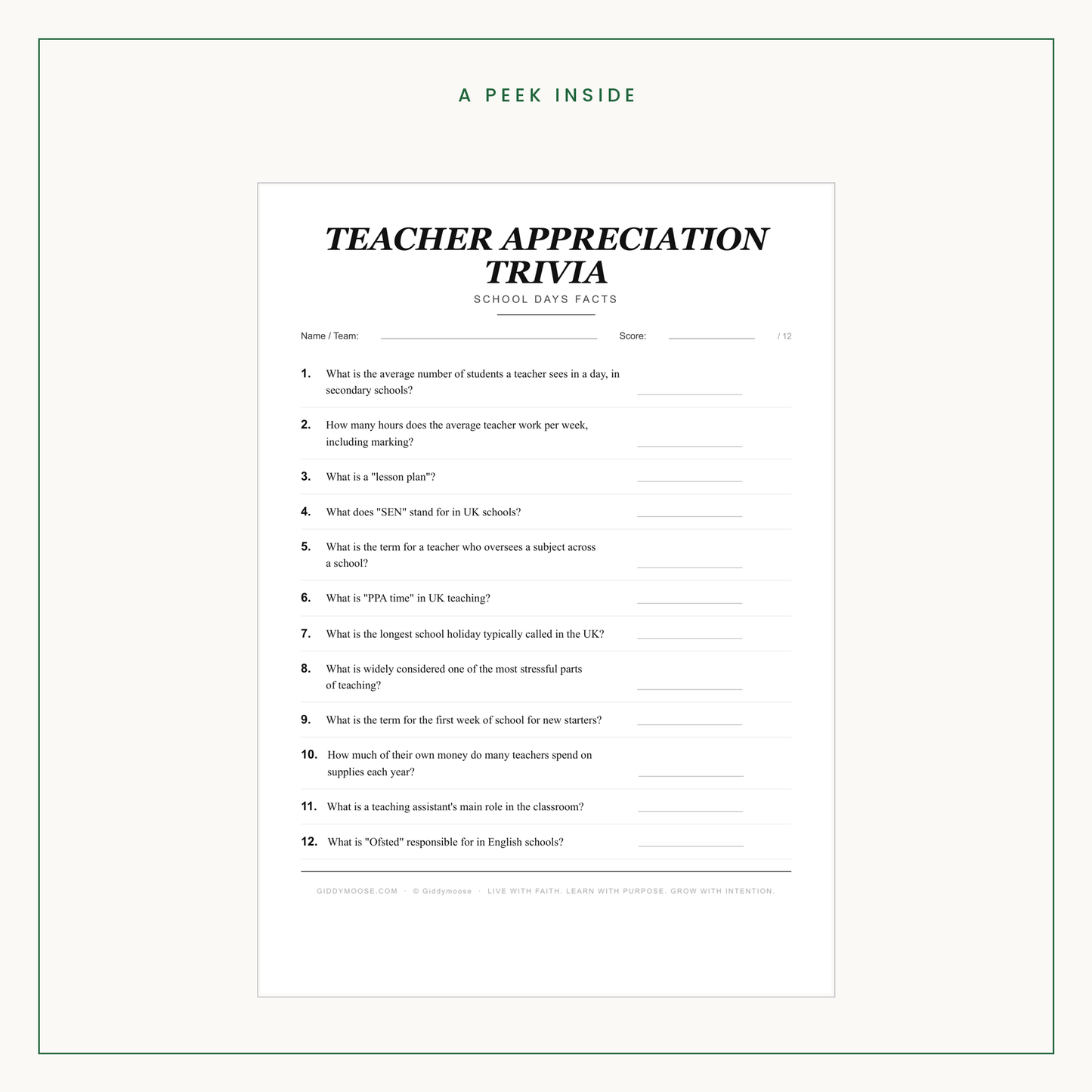 Teacher Appreciation Trivia Printable — image 3