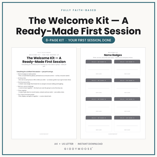 New Class Welcome Kit Printable