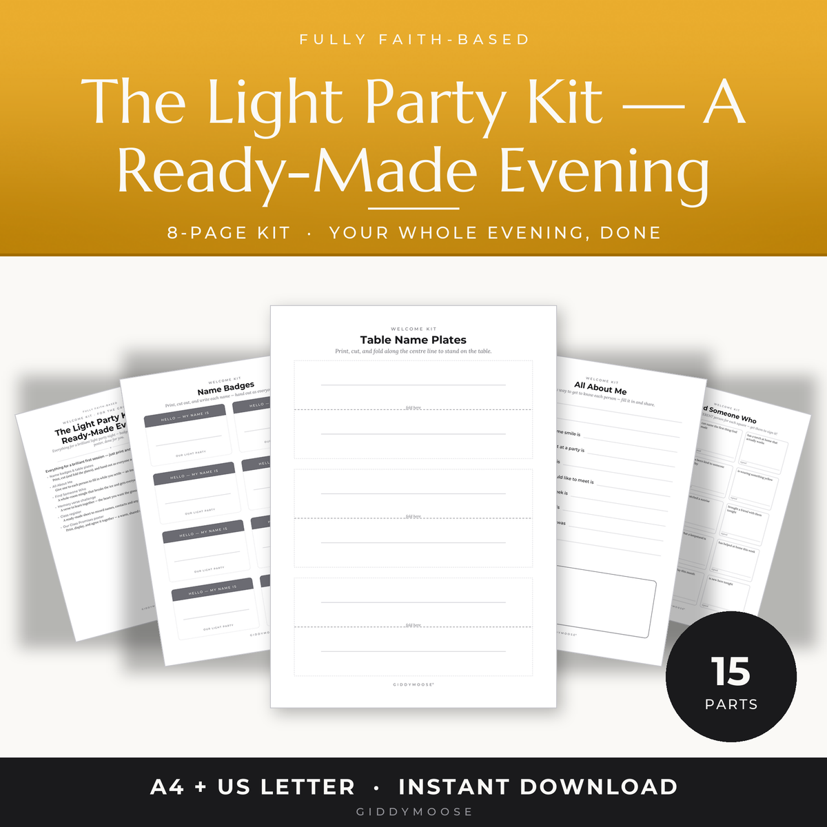 Light Party Kit Printable
