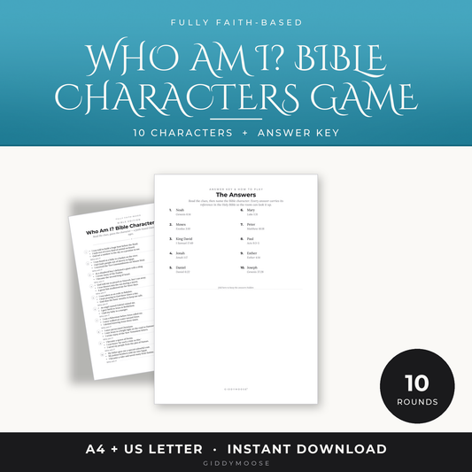 Who Am I Bible Characters Game Printable