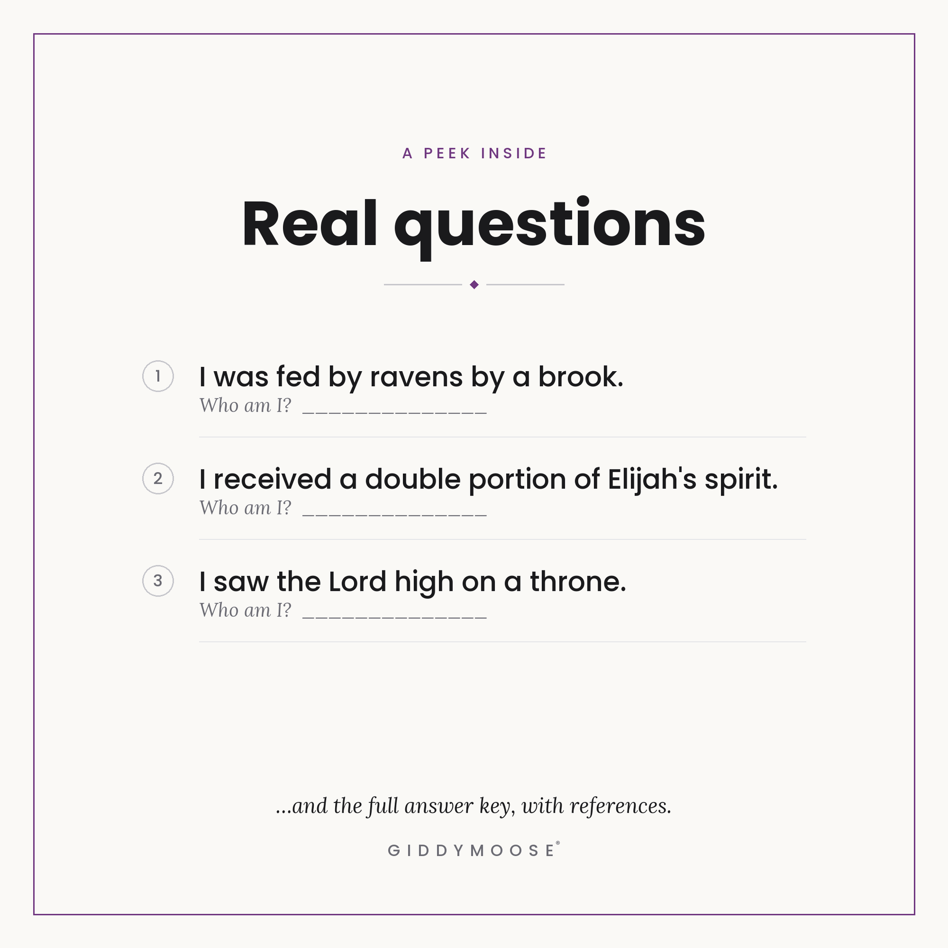 Who Am I The Prophets Bible Game Printable — image 3
