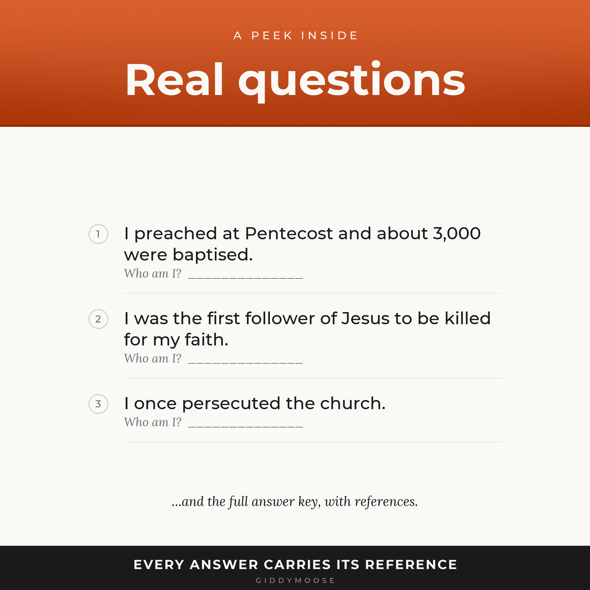 Who Am I Early Church Game Printable — image 3