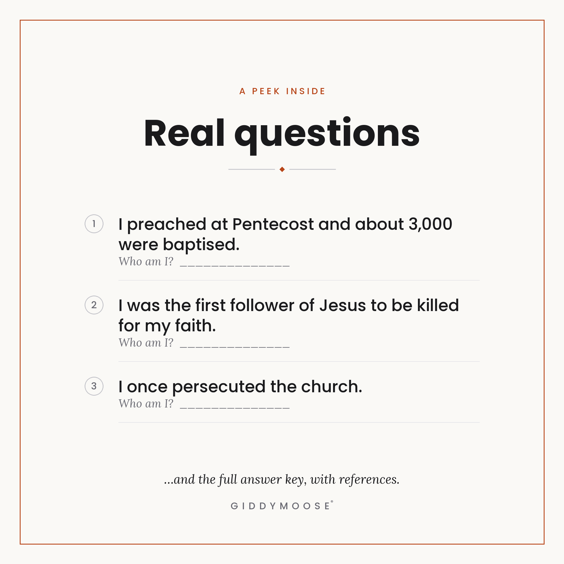Who Am I Early Church Game Printable — image 3