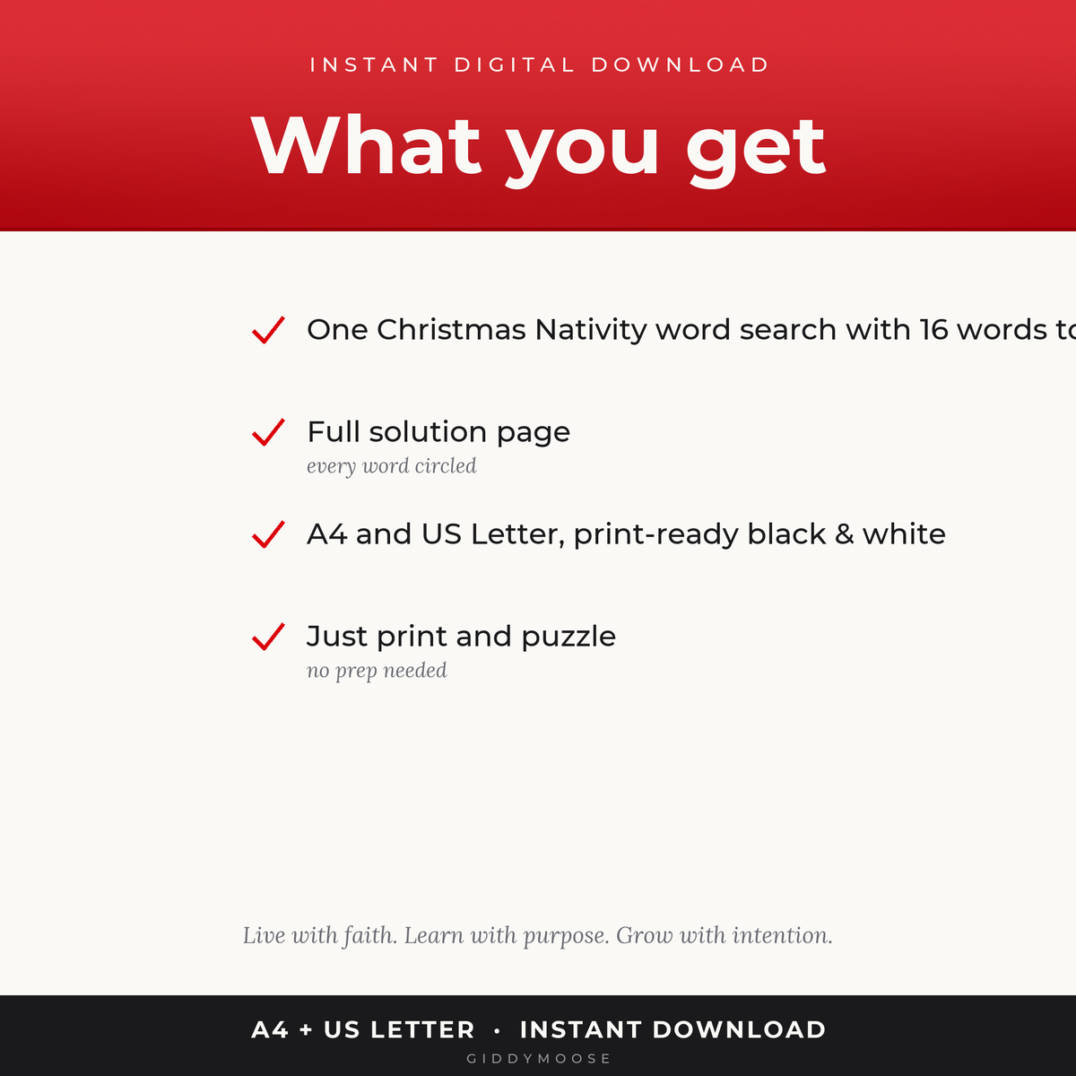 Christmas Nativity Word Search Printable — image 2