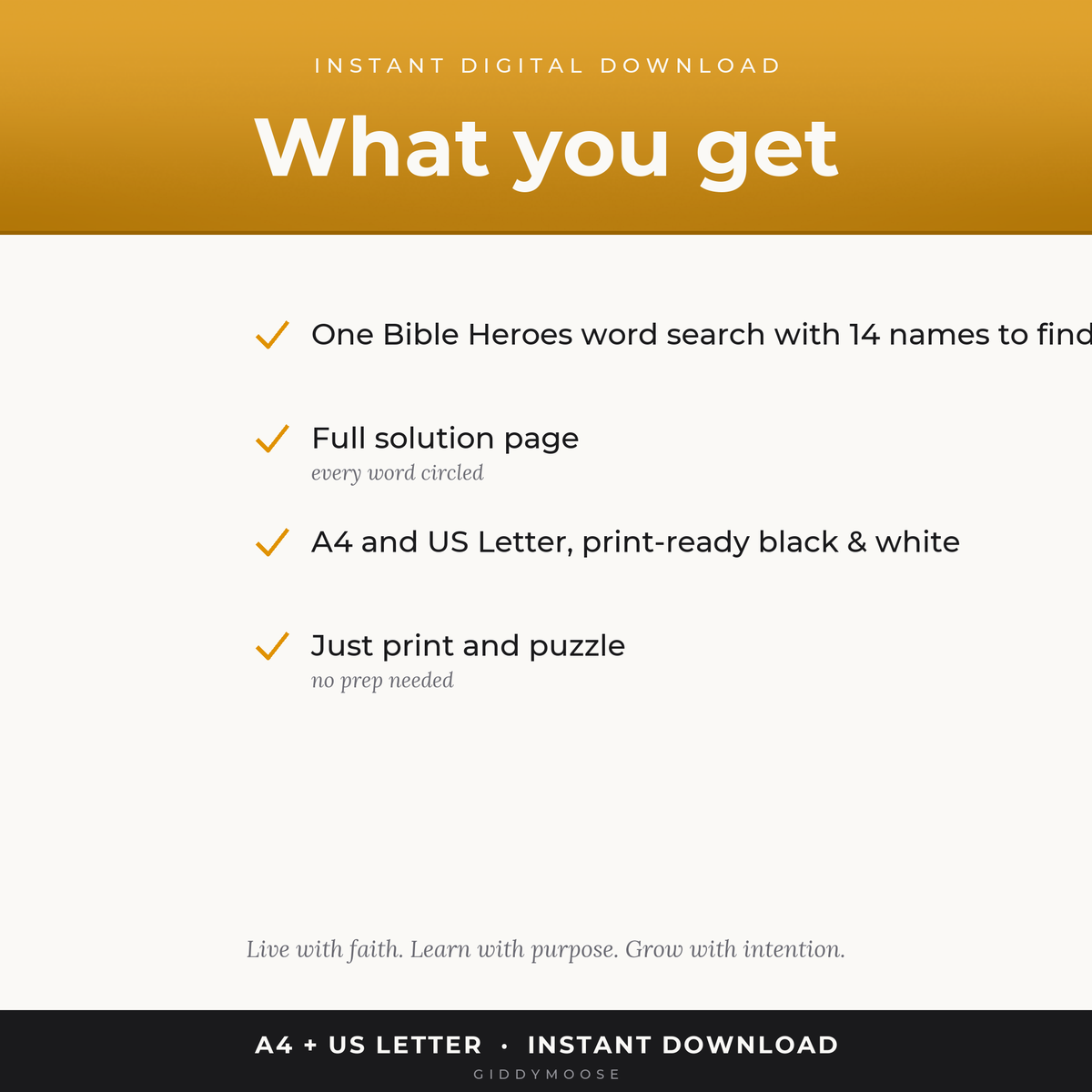 Bible Heroes Word Search Printable — image 2