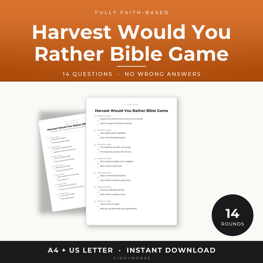 Harvest Would You Rather Bible Game Printable