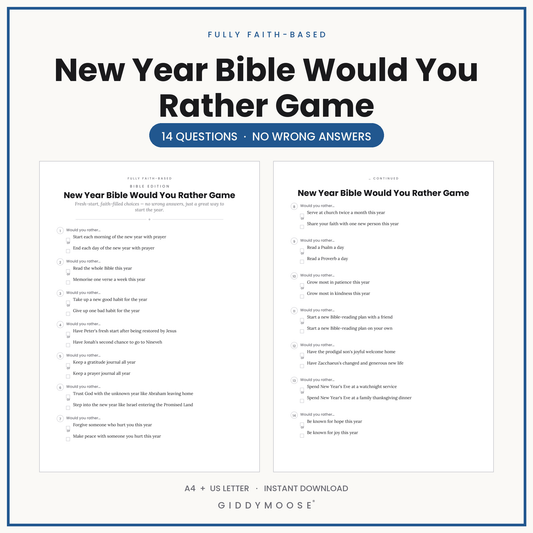 New Year Bible Would You Rather Printable