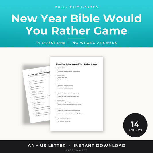 New Year Bible Would You Rather Printable