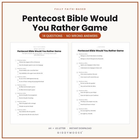 Pentecost Bible Would You Rather Printable