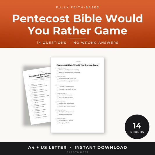 Pentecost Bible Would You Rather Printable