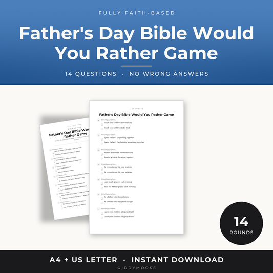 Father's Day Bible Would You Rather Printable