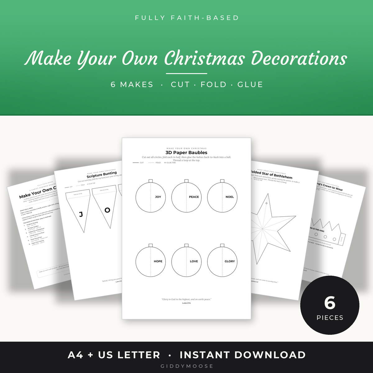 Make Your Own Christmas Decorations Printable