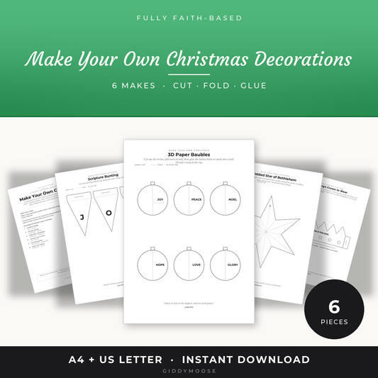 Make Your Own Christmas Decorations Printable