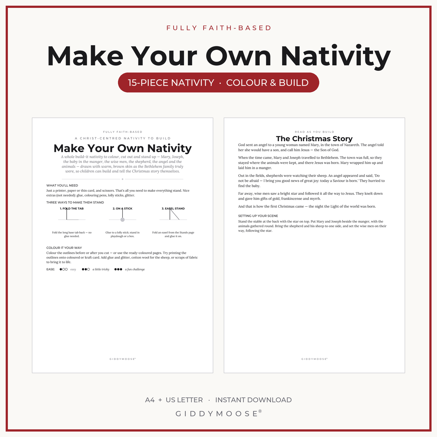 Diverse Nativity Printable
