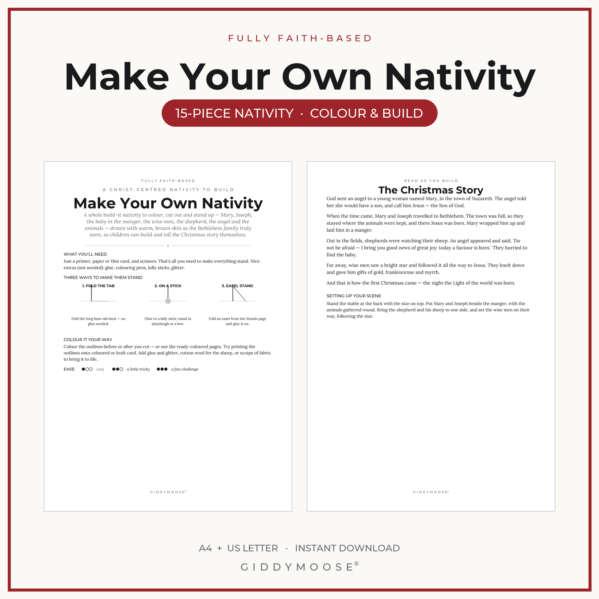 Diverse Nativity Printable