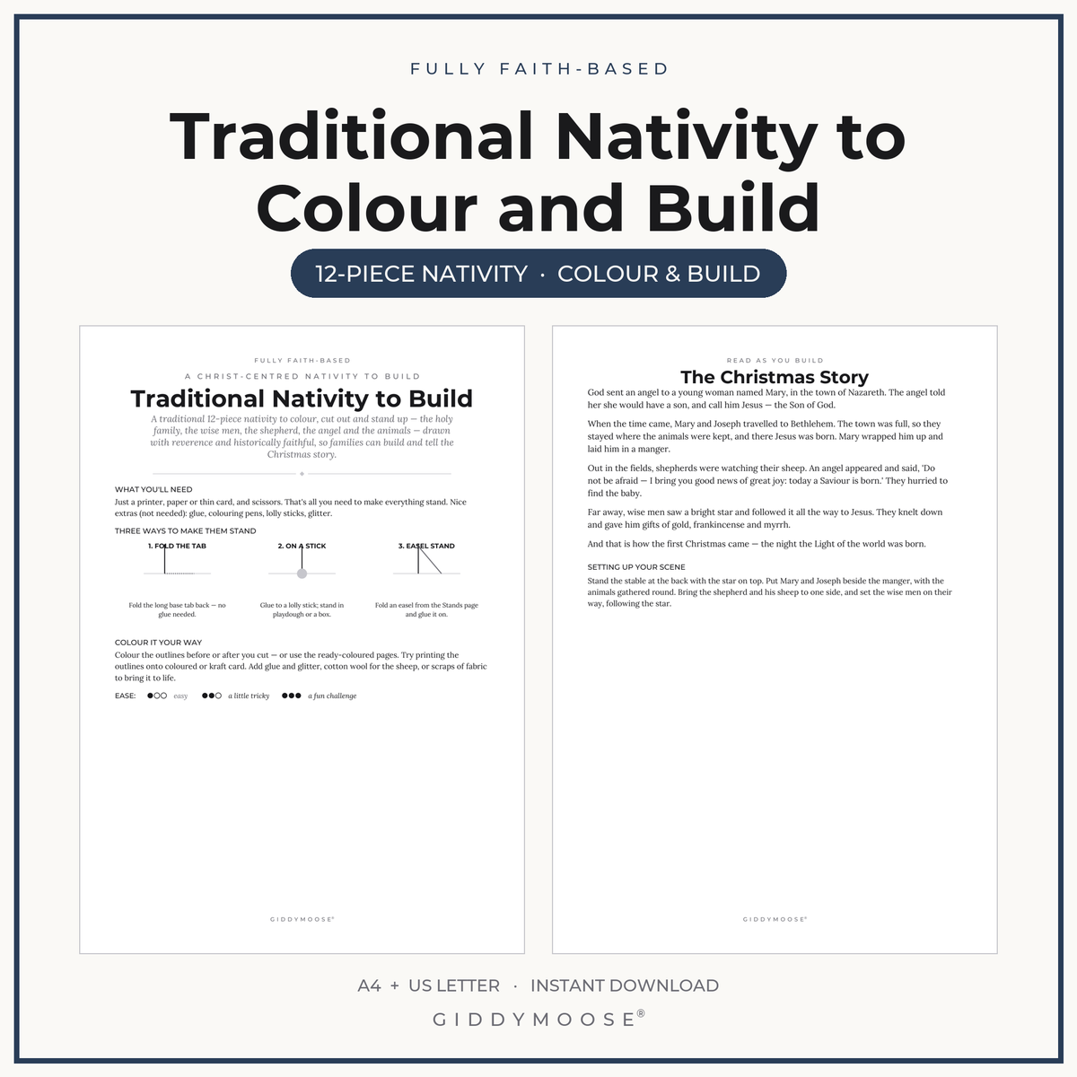 Traditional Nativity Printable