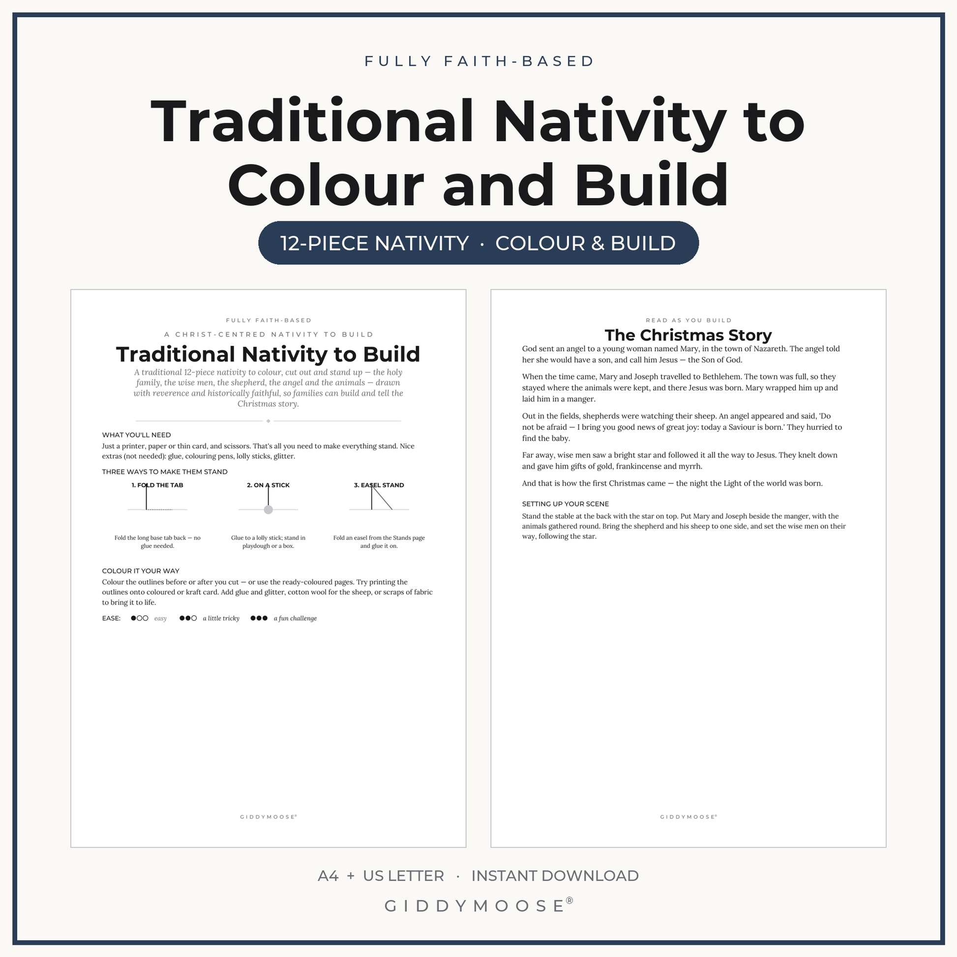 Traditional Nativity Printable