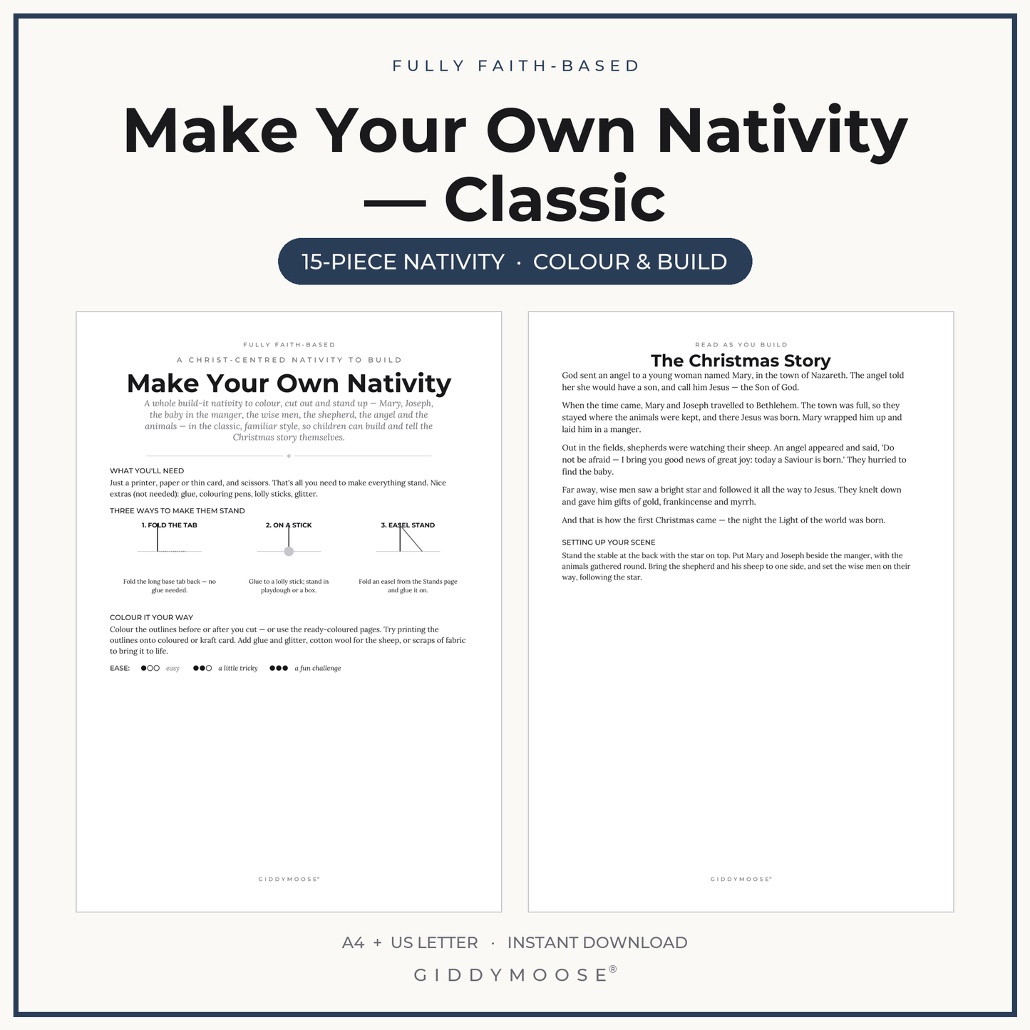 Make Your Own Nativity Printable