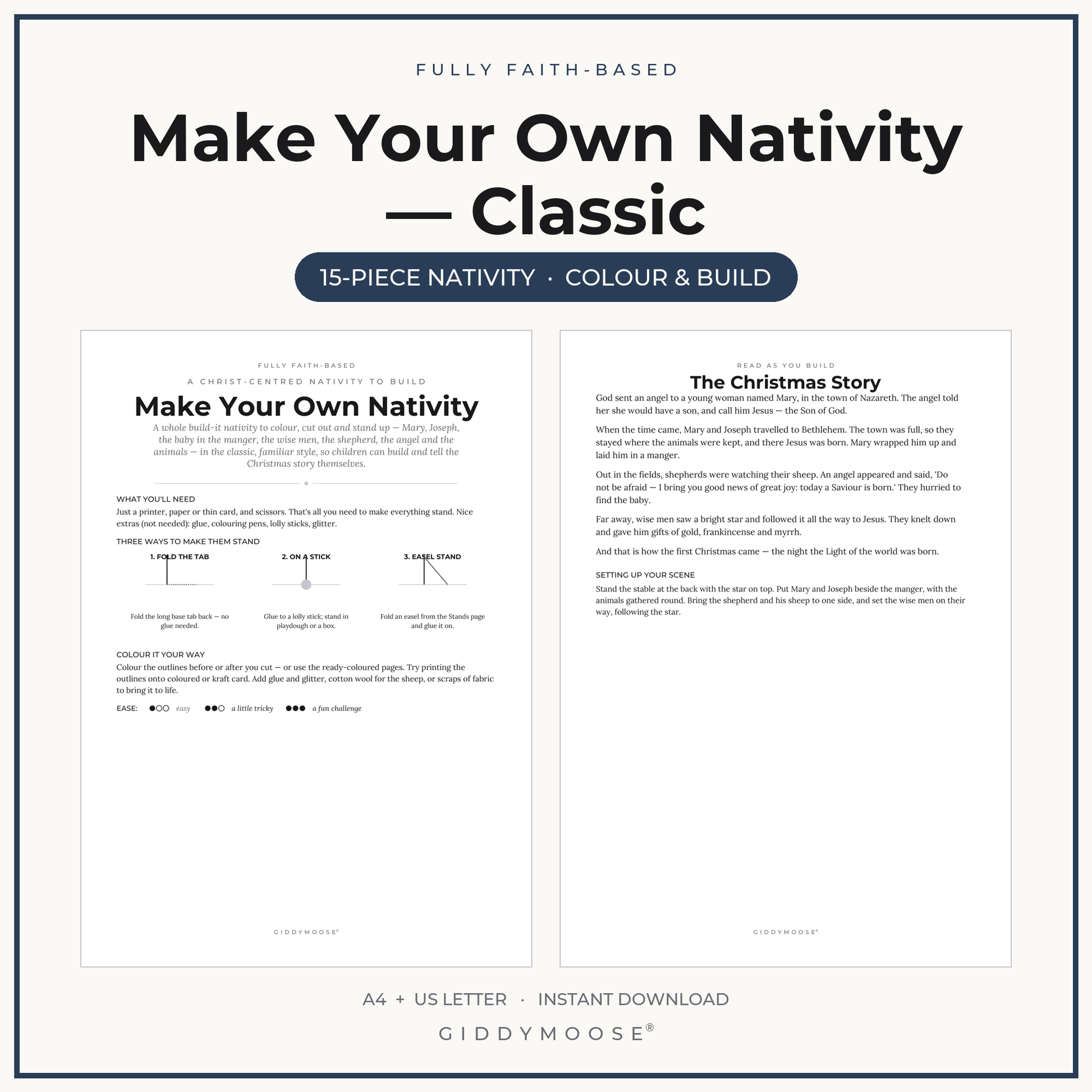 Make Your Own Nativity Printable