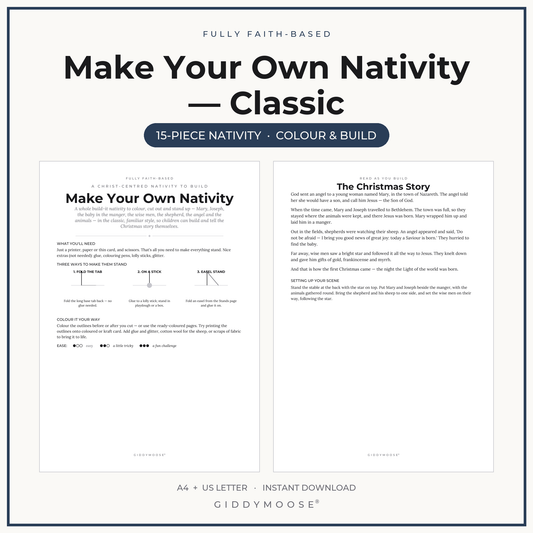 Make Your Own Nativity Printable