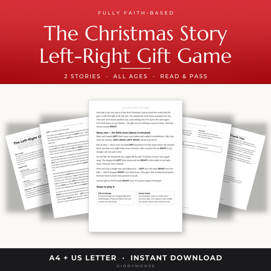 Christmas Left Right Gift Game Printable