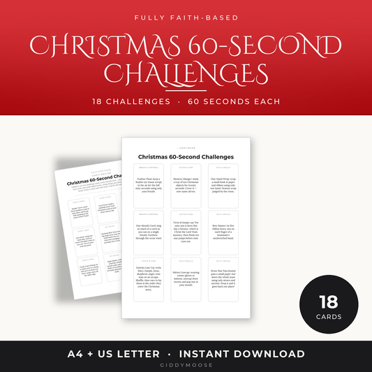 Christmas Minute Games Printable