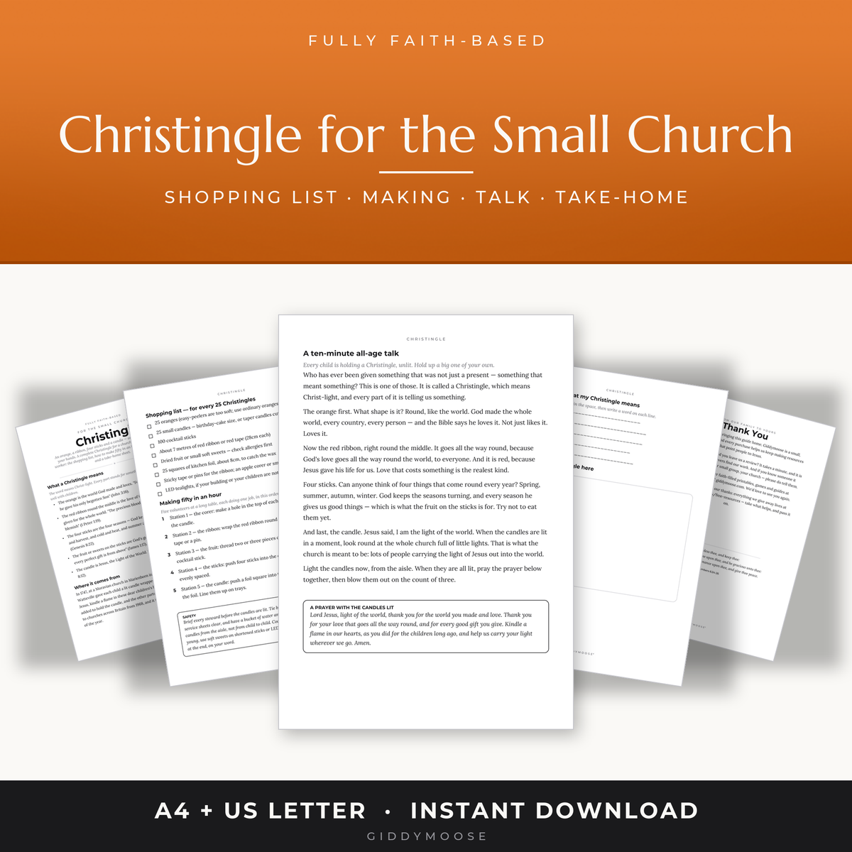 Christingle Service Pack Printable