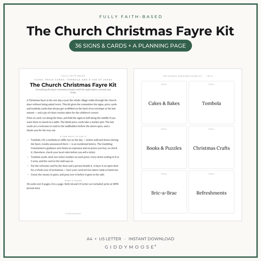 Church Christmas Fayre Kit Printable
