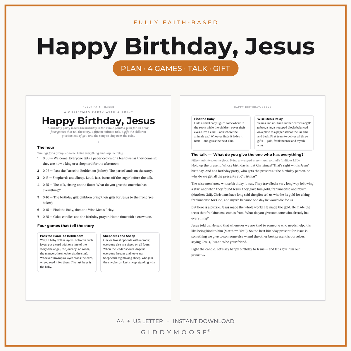 Happy Birthday Jesus Party Kit Printable