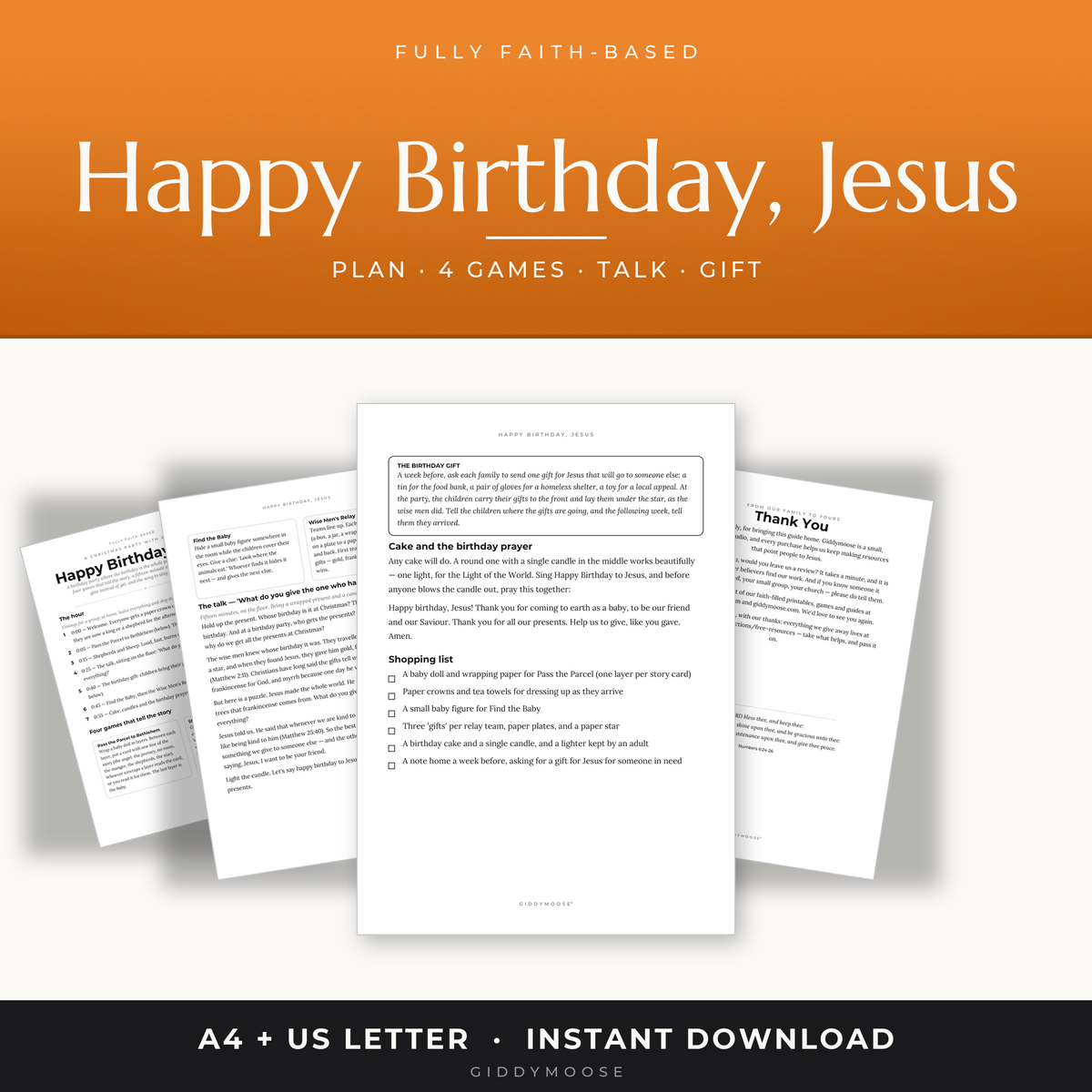 Happy Birthday Jesus Party Kit Printable