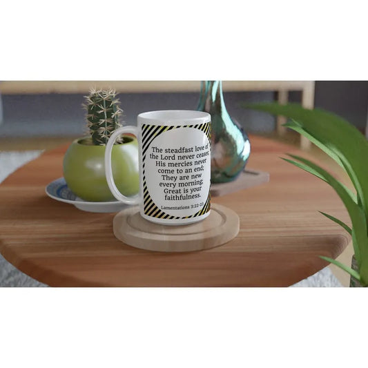 Lamentations 3:22-23 Large Ceramic Mug | His Mercies Are New | SIIB