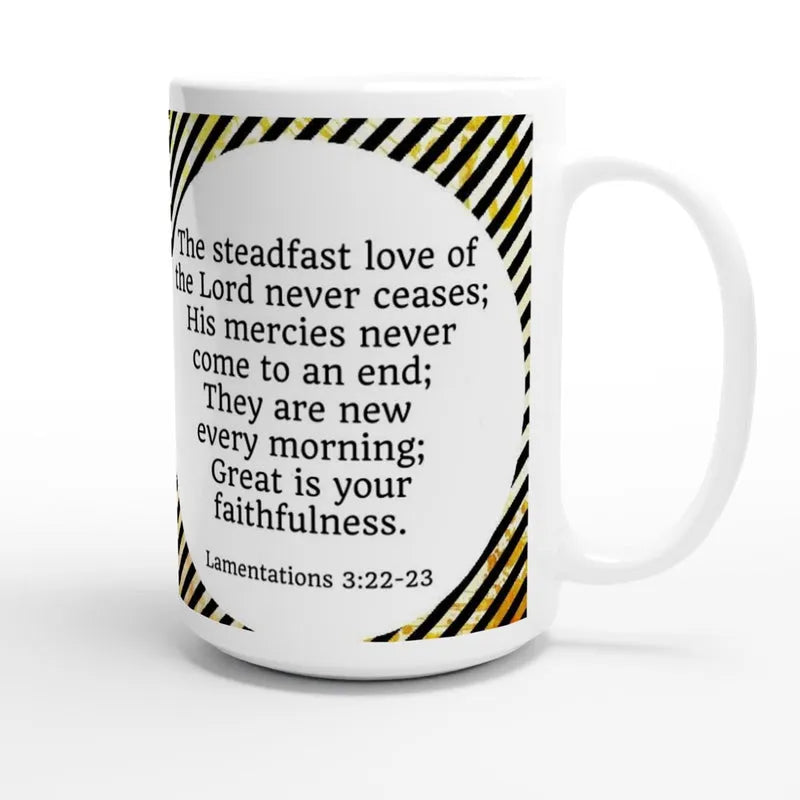 Lamentations 3:22-23 Large Ceramic Mug | His Mercies Are New | SIIB