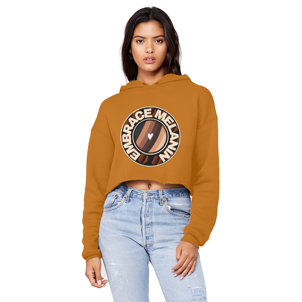 Embrace Melanin – Cropped Boyfriend Hoodie