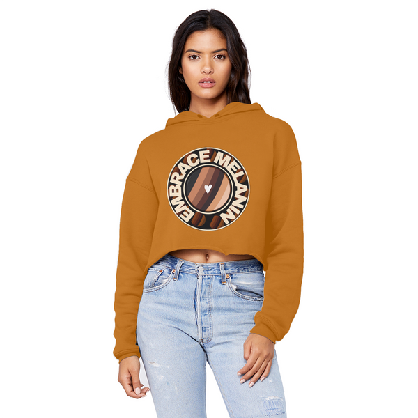 Mela Cropped Raw Edge Boyfriend Hoodie