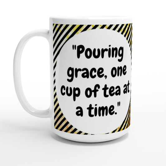 Pouring Grace Large Ceramic Mug | Overflowing Every Day | SIIB