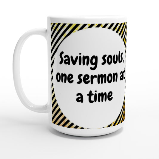 Saving Souls Large Ceramic Mug | One Sermon at a Time | SIIB