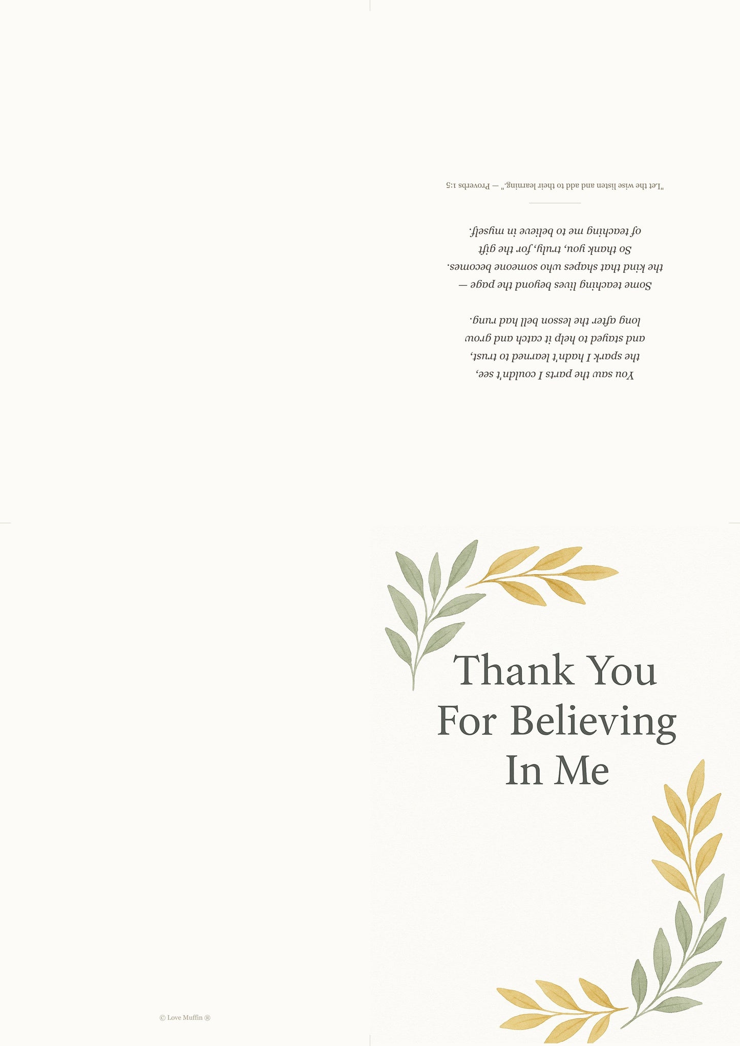 Teacher Thank You Card Printable — printable card
