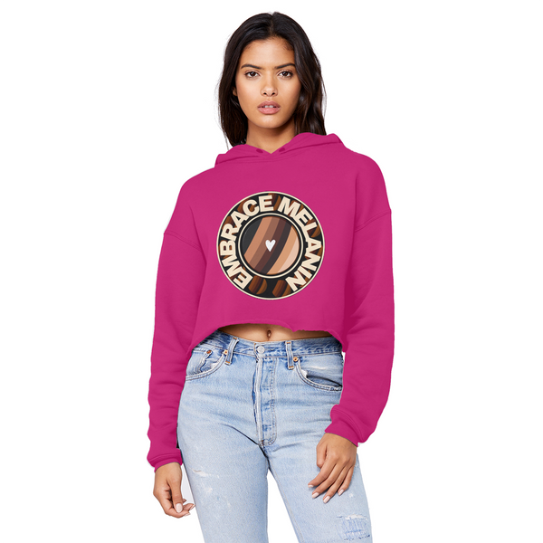 Mela Cropped Raw Edge Boyfriend Hoodie