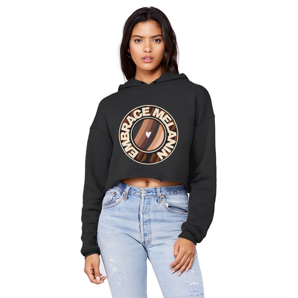 Mela Cropped Raw Edge Boyfriend Hoodie