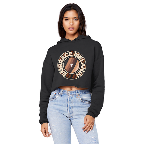 Mela Cropped Raw Edge Boyfriend Hoodie